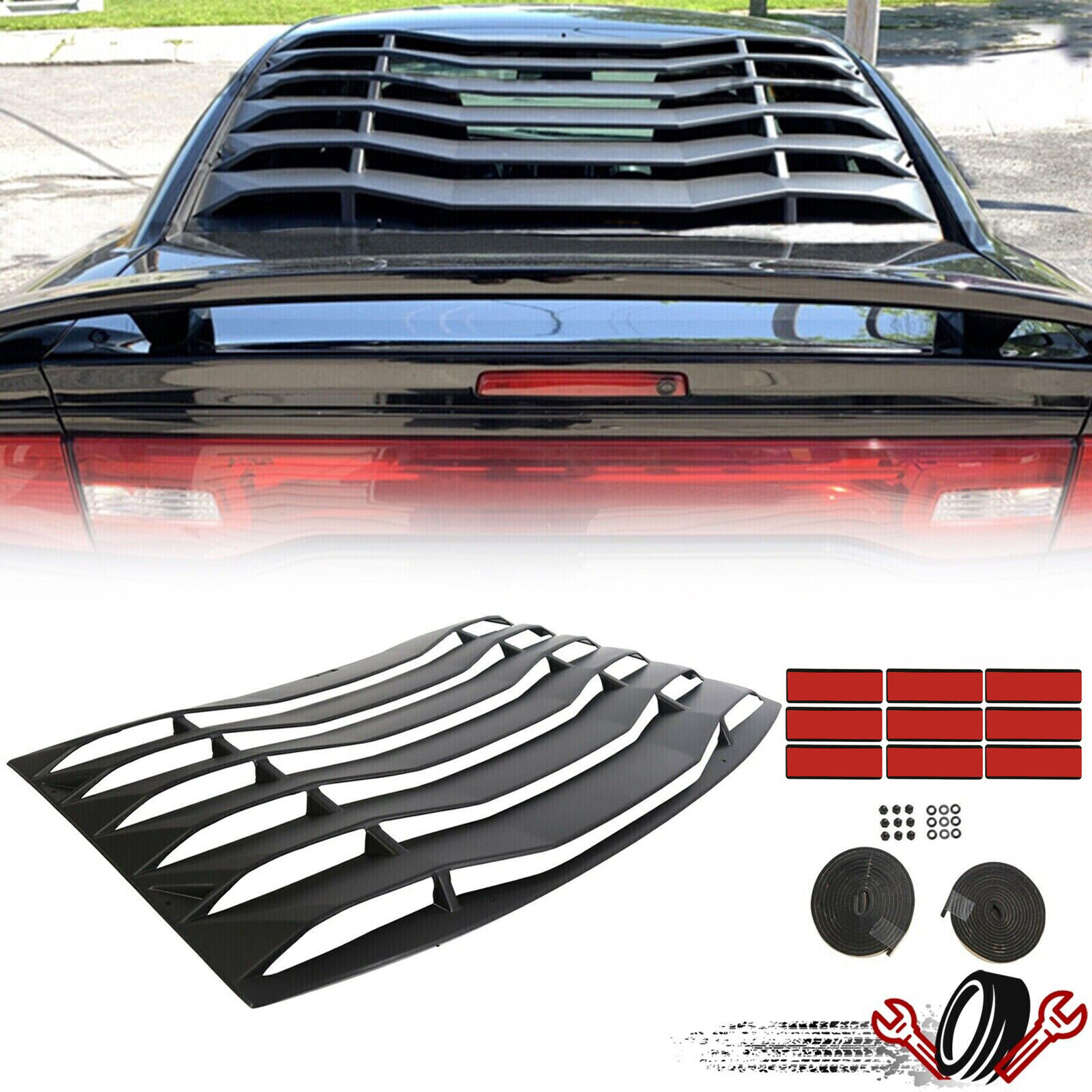 Rear Window Windshield Louver Cover Sun Shade Vent For Dodge Charger 2011-2023