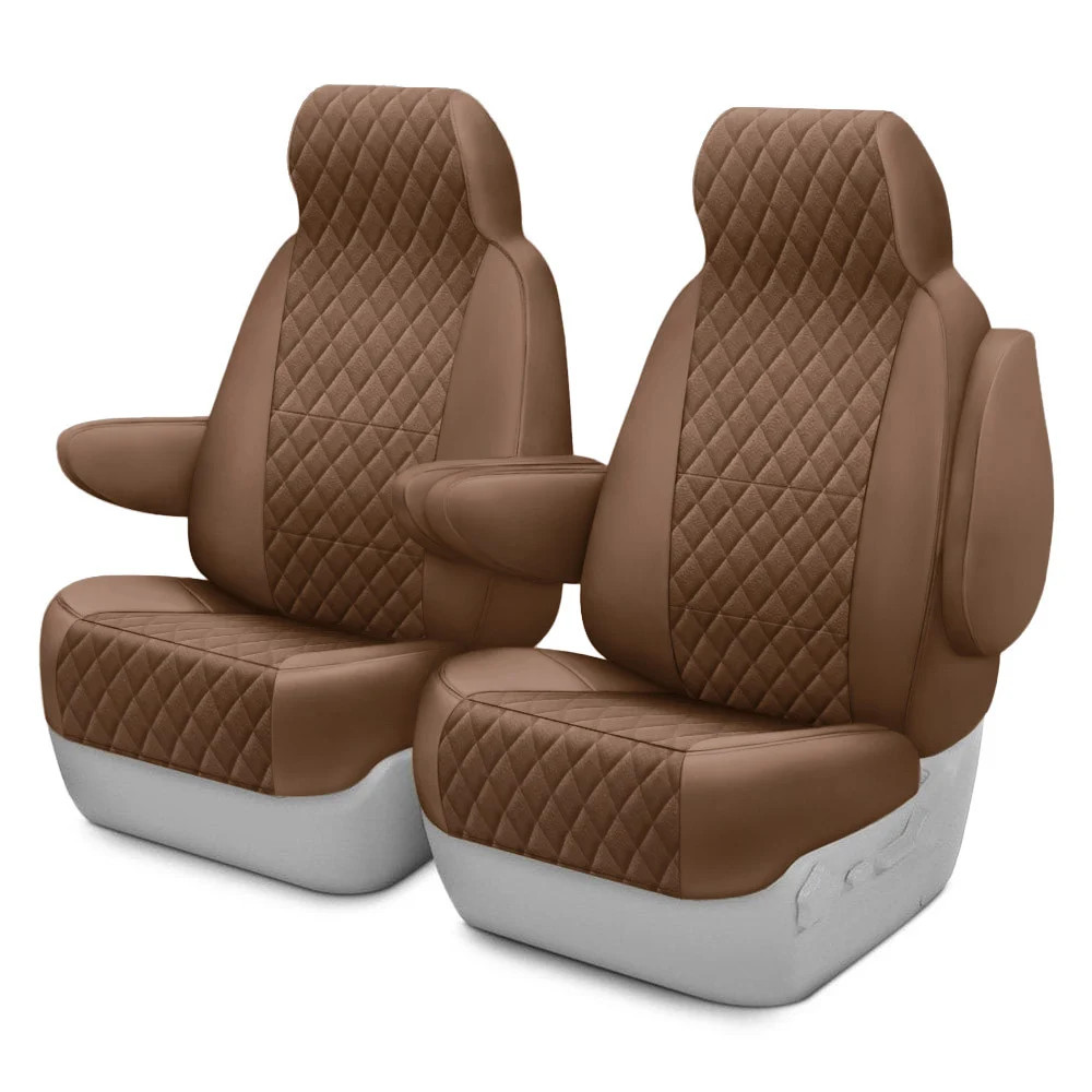 For Pontiac Grand Prix 97-03 Diamond Stitch 1st Row Tan Custom Seat Covers
