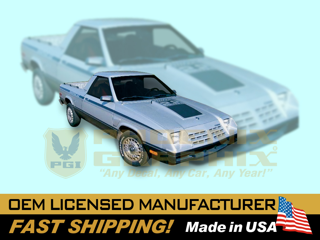 1983 1984 Dodge Rampage 2.2 Stripes Decals Graphics Kit COMPLETE