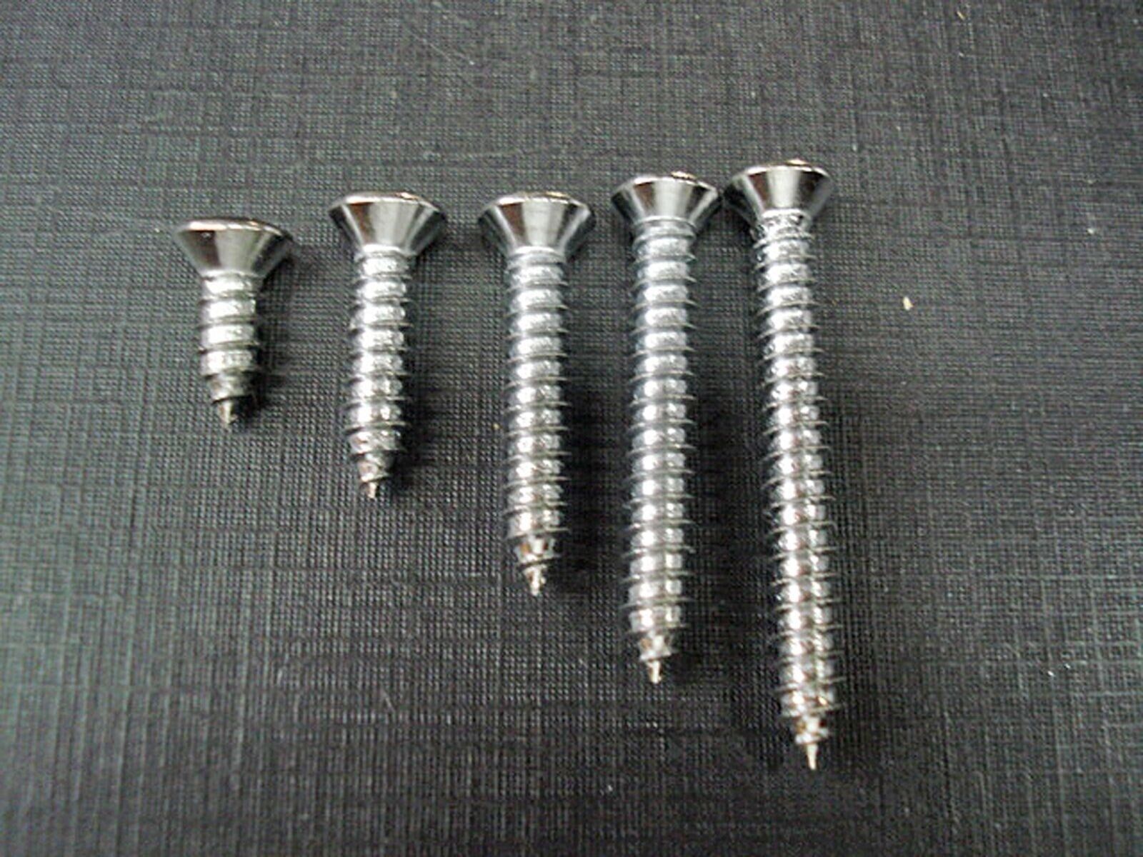 100 pcs #10 with #8 phillips oval head chrome trim screws fits Ford Mercury 