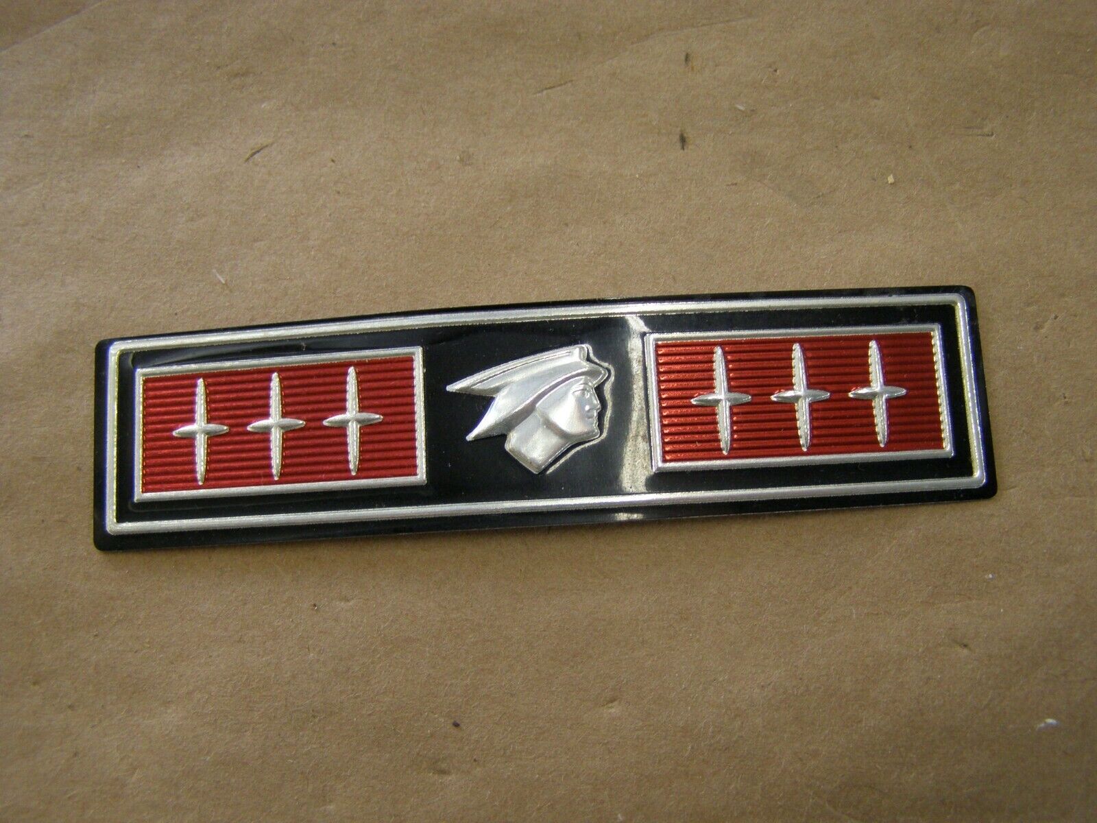 NOS OEM Ford 1969 Mercury Montego Grille Emblem Foil Insert Ornament