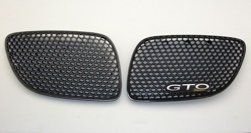 04-06 Pontiac GTO Kidney Reproduction Grilles Grills BLACK Inserts Upper Inserts