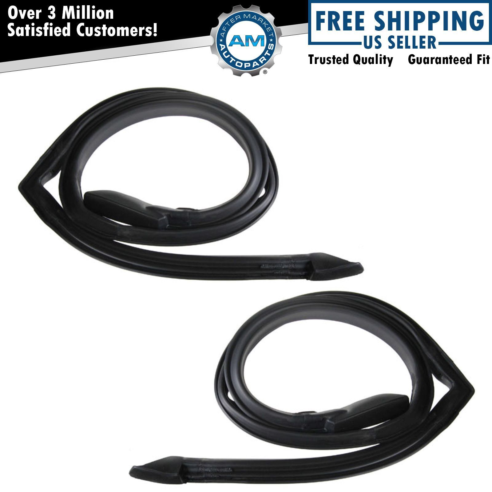 Roofrail Seals Rubber Weatherstrip Pair Set for Buick Grand Prix Chevy Cutlass