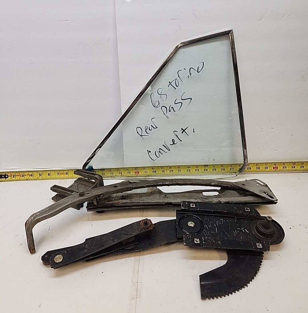 OEM RH Window / Track / Regulator 1968 Ford Torino/Fairlane Convertible (DG222)