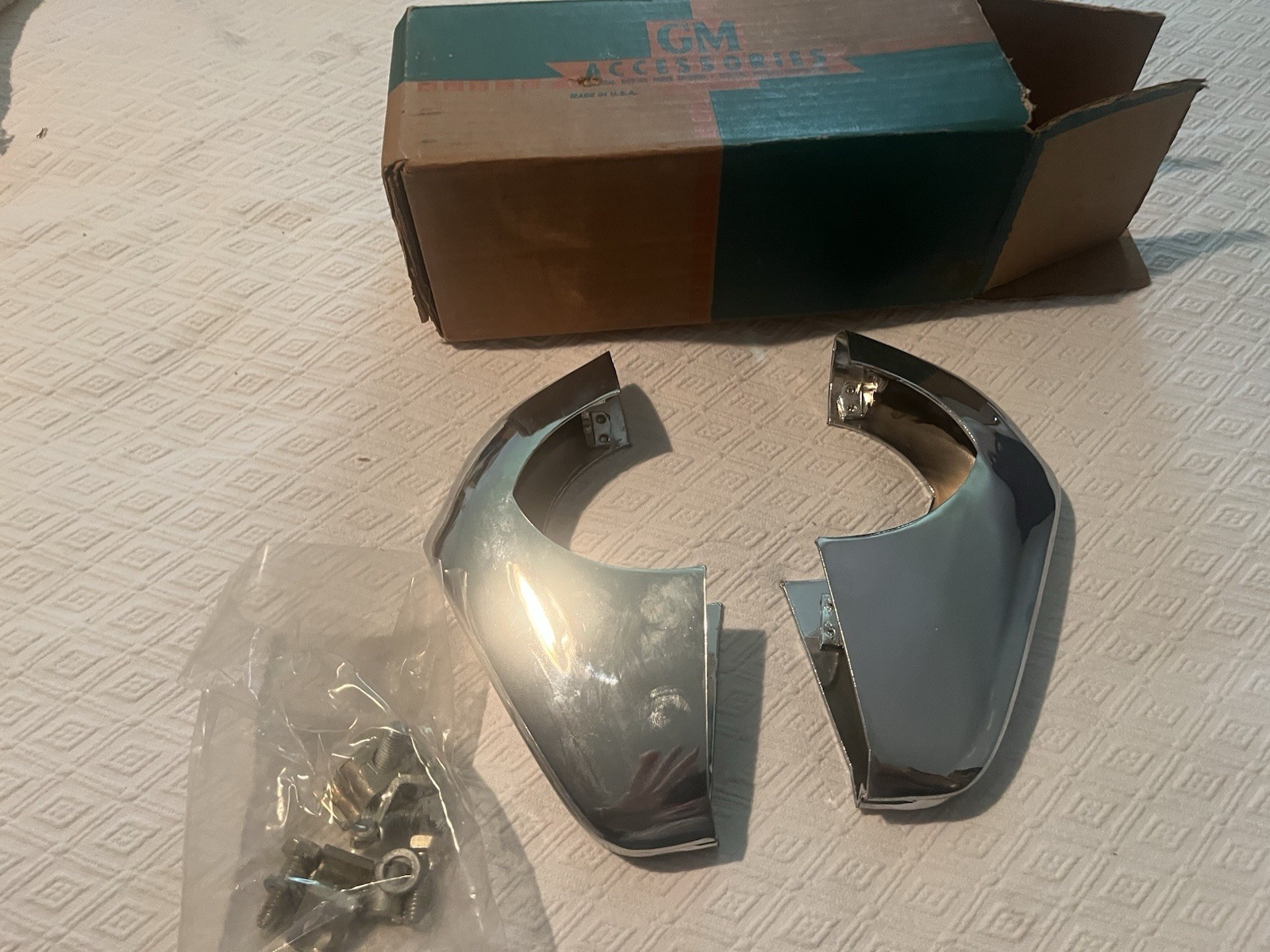 Chevy Corvair Bumper Guards NOS  In Original Box  Separate Condition
