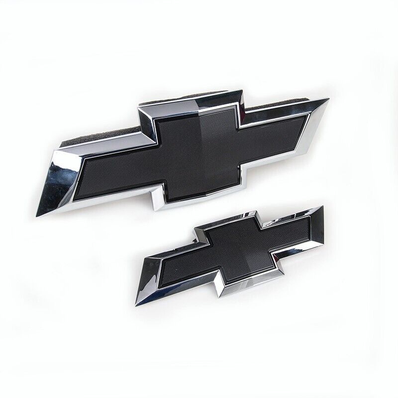 Fit 2015-2020 Chevrolet Tahoe Suburban Black Bowtie Emblems 84722856 Front&Rear