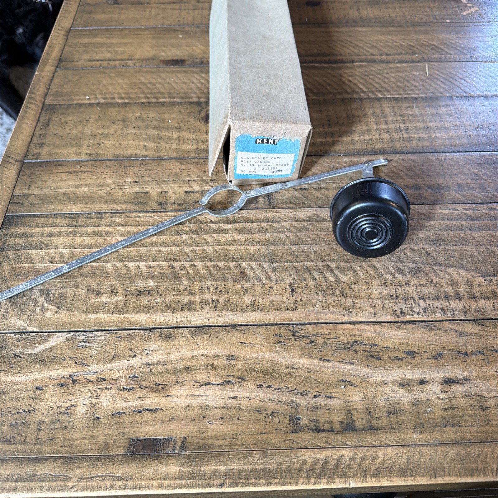 NOS Vintage Kent 512582 Oil Filler Cap With Gauges 1939-40 Studebaker Champion
