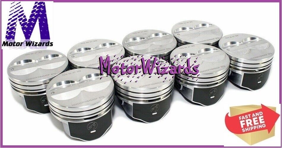 Chevy 350 5.7 SBC SPEED PRO H345DCP30 Pistons 8-PACK Hypereutectic Flat Top .030