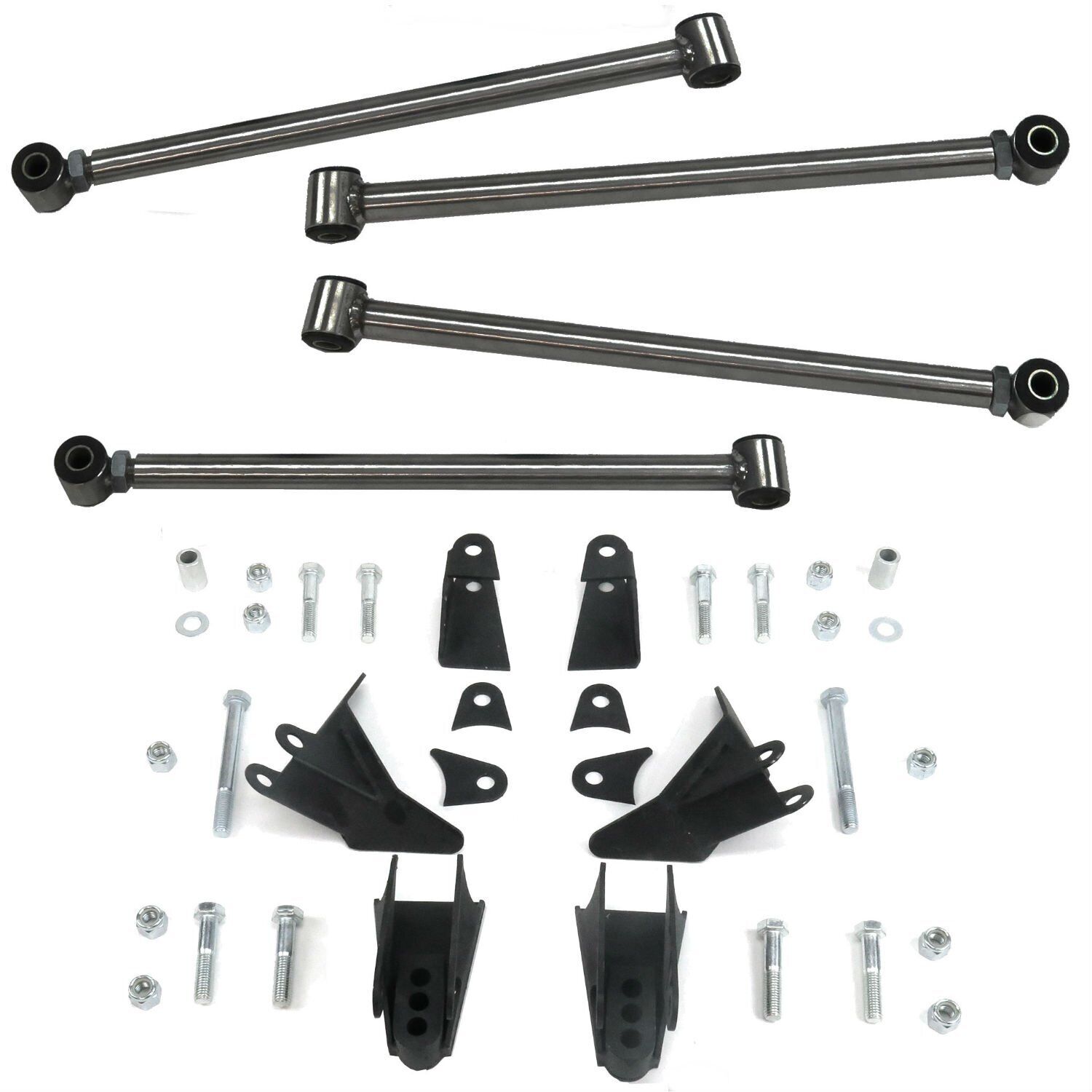 Triangulated Rear Suspension Four 4 Link Kit for 60-70 Falcon fits tci shocks