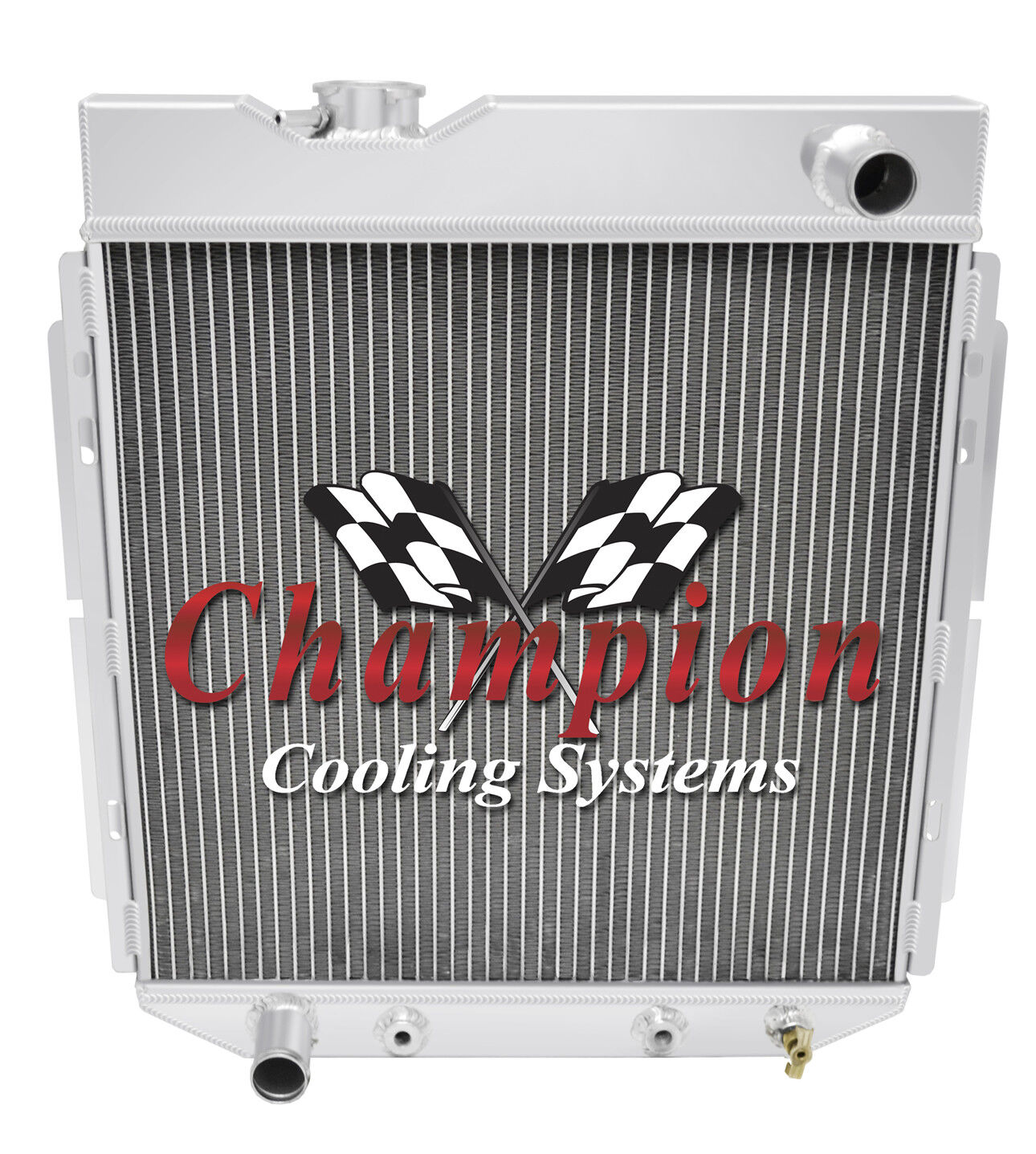 2 Row Queen Champion Radiator for 1965 1966 Ford Mustang L6 Engine #EC251-6