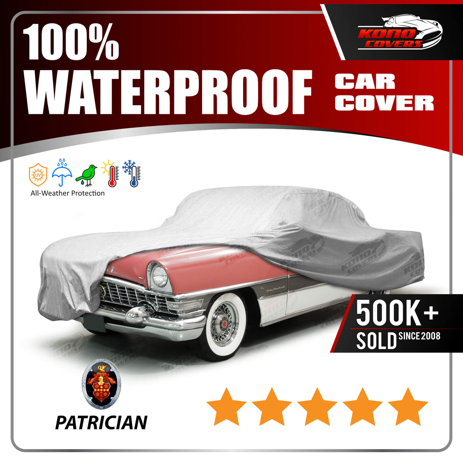 Packard Patrician 4-Door 1951-1954 CAR COVER - 100% Waterproof 100% Breathable
