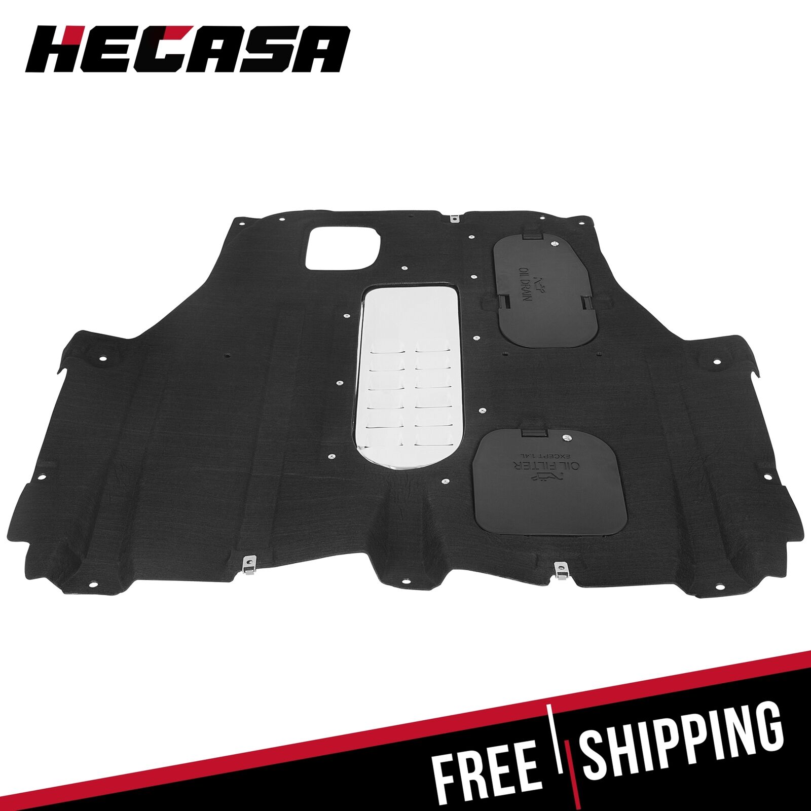 HECASA Engine Splash Shield Guard Belly Pan Replacement For 12-16 Dodge Dart