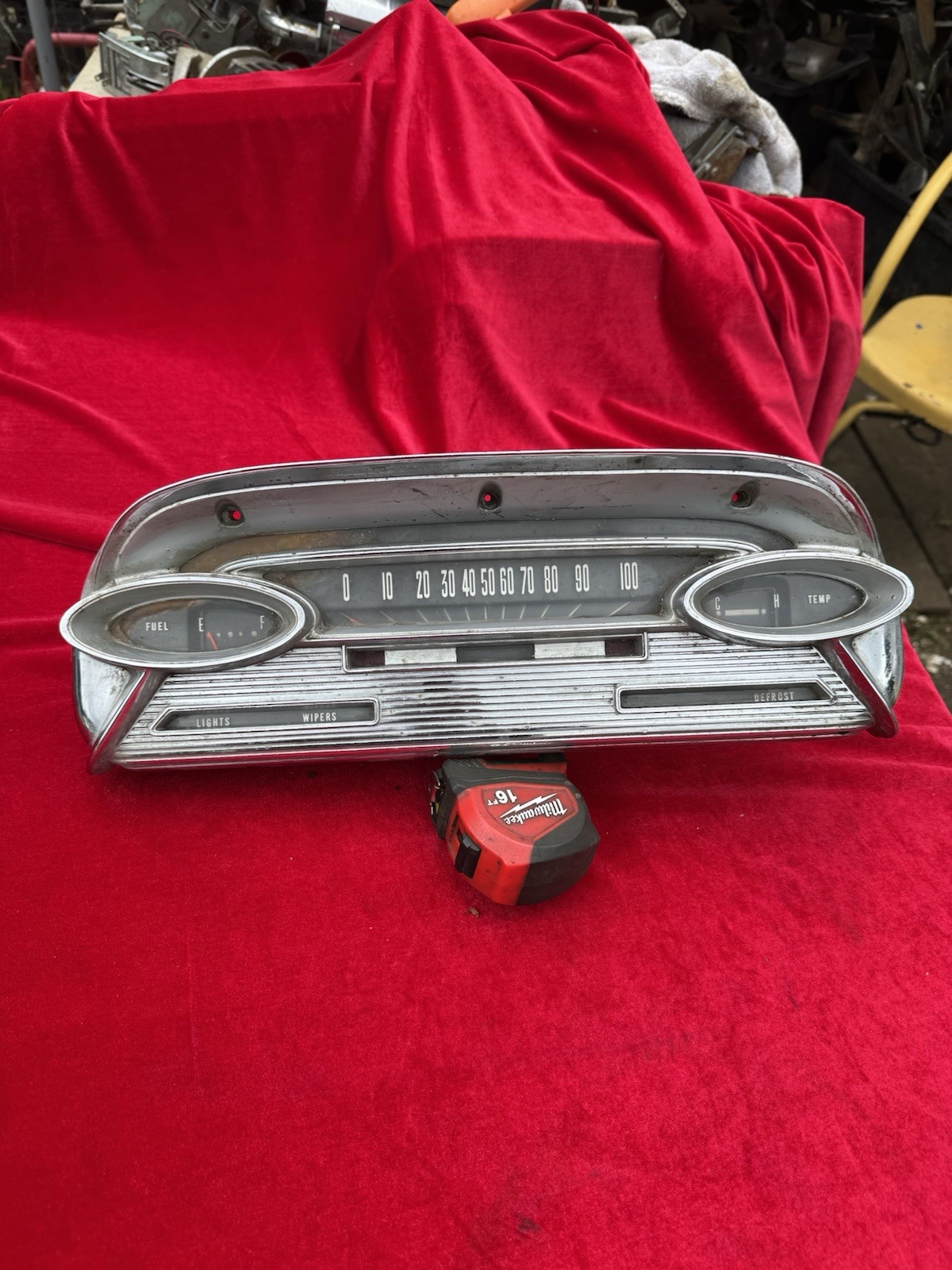 1960 1961 Mercury Comet Gauge Instrument Cluster Vintage Original Working Fomoco