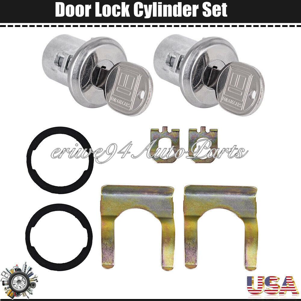 2Pcs Door Lock Cylinder Set For Chevy Chevrolet GMC Truck SUV Oldsmobile USA