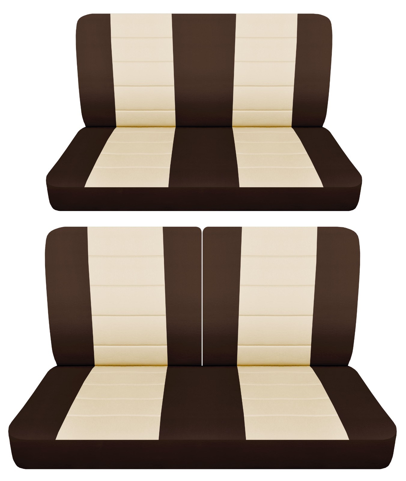 Fits 1959 to 1966 Studebaker Lark 2dr Front 50-50 top and Rear bench seat covers