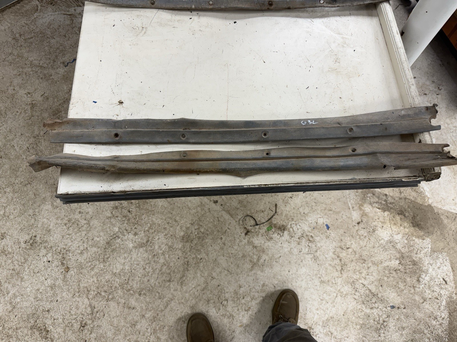 1935 1936 Ford 3 Window Tudor Aluminum Scuff Plates Door Sills Originals