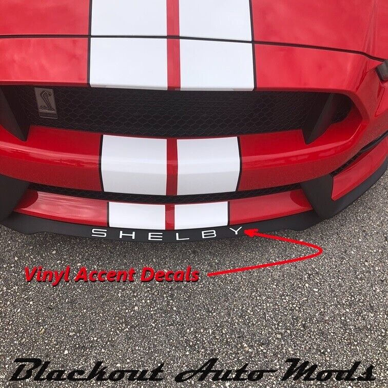 Front Splitter Letter Decal Set For Ford Mustang Shelby GT350
