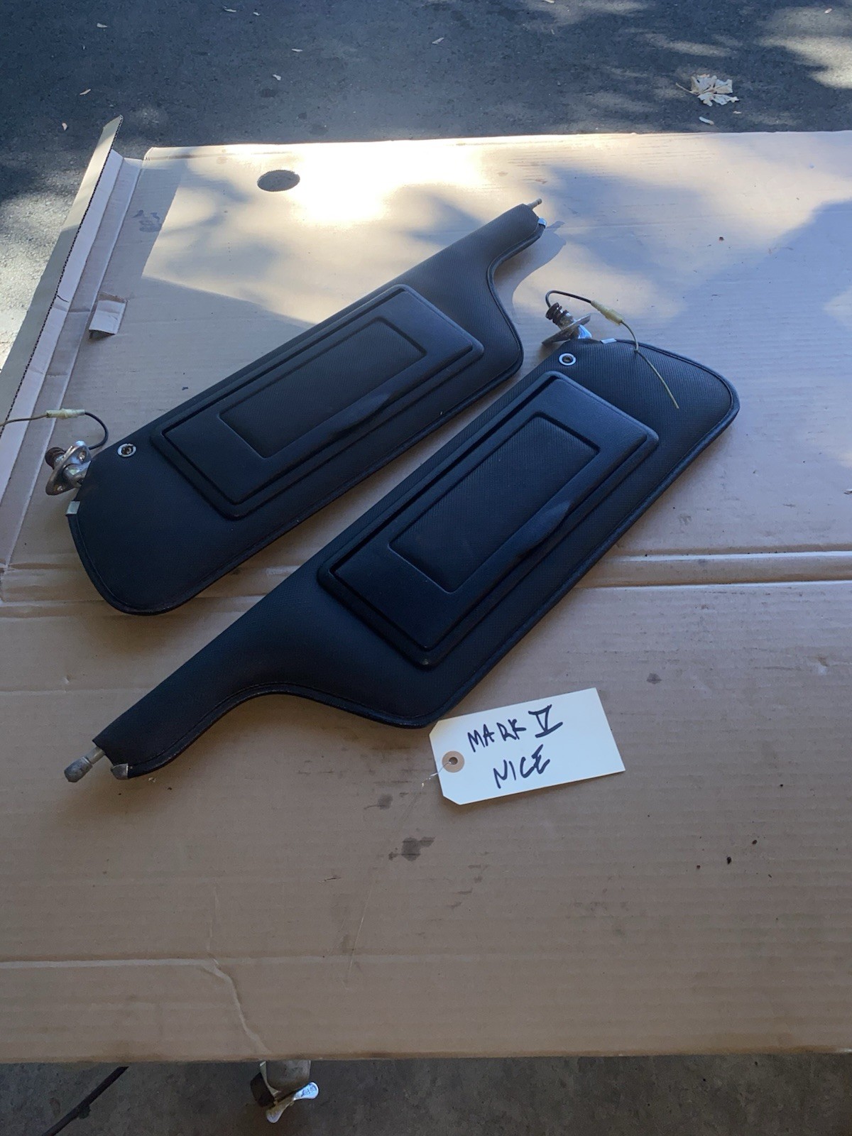 1972-1979 Lincoln Continental Mark IV Thunderbird SUN VISORS  OEM Black