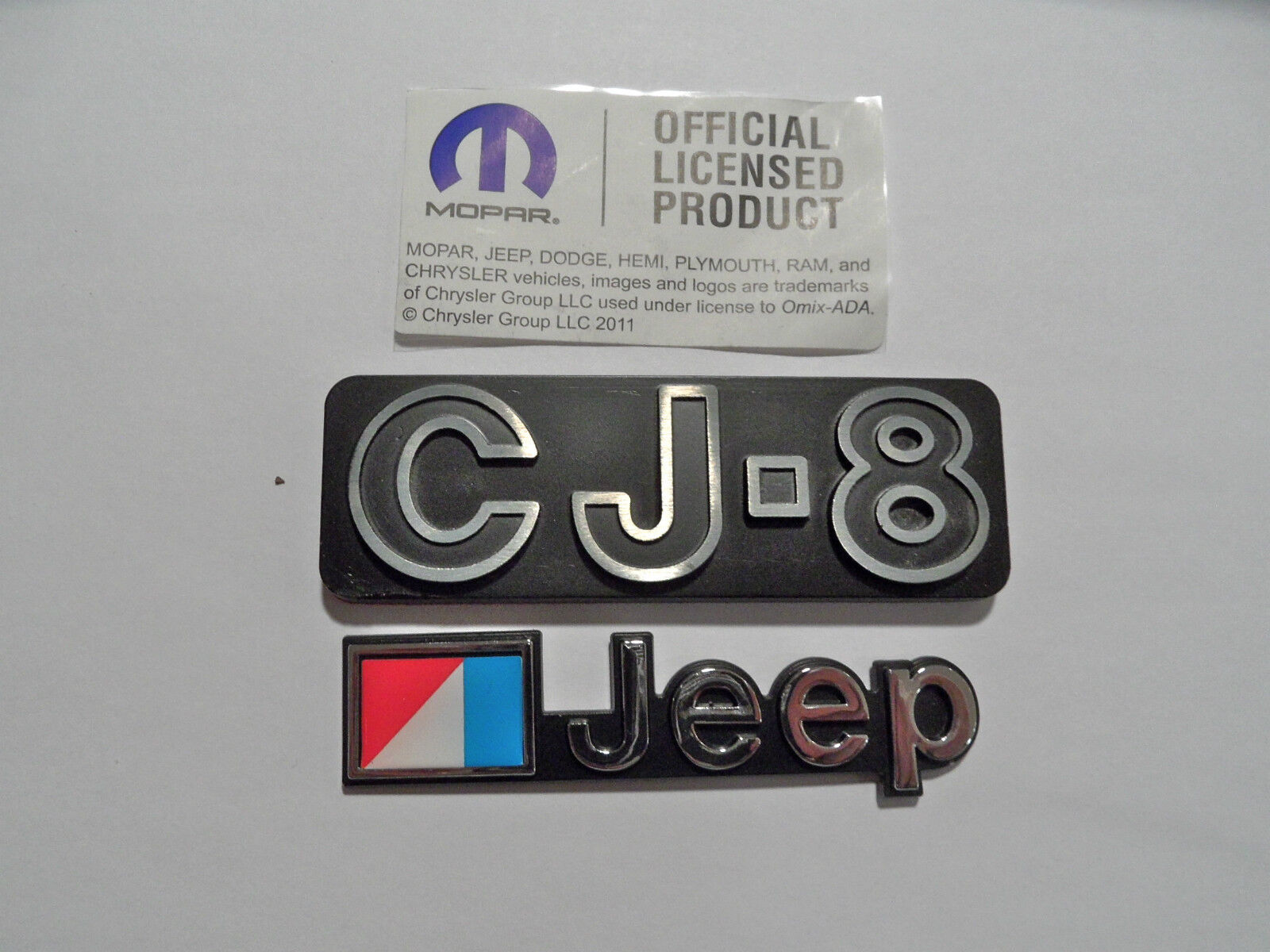JEEP CJ8 SCRAMBLER LOGO & AMC FLAG KIT MOPAR APPROVED REPRODUCTIONS 1981-1986