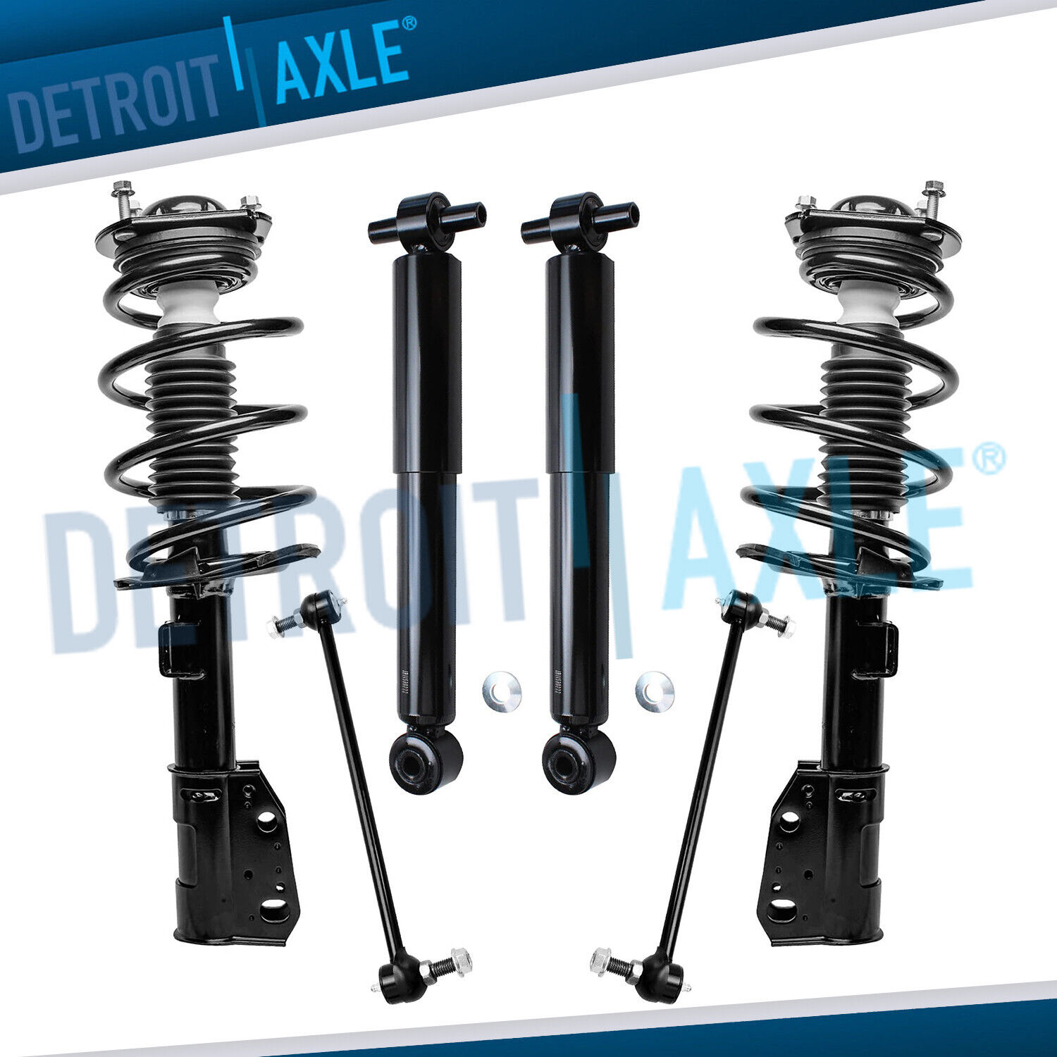 Front Struts Rear Shocks Sway Bars for Chevy Traverse Buick Enclave GMC Acadia