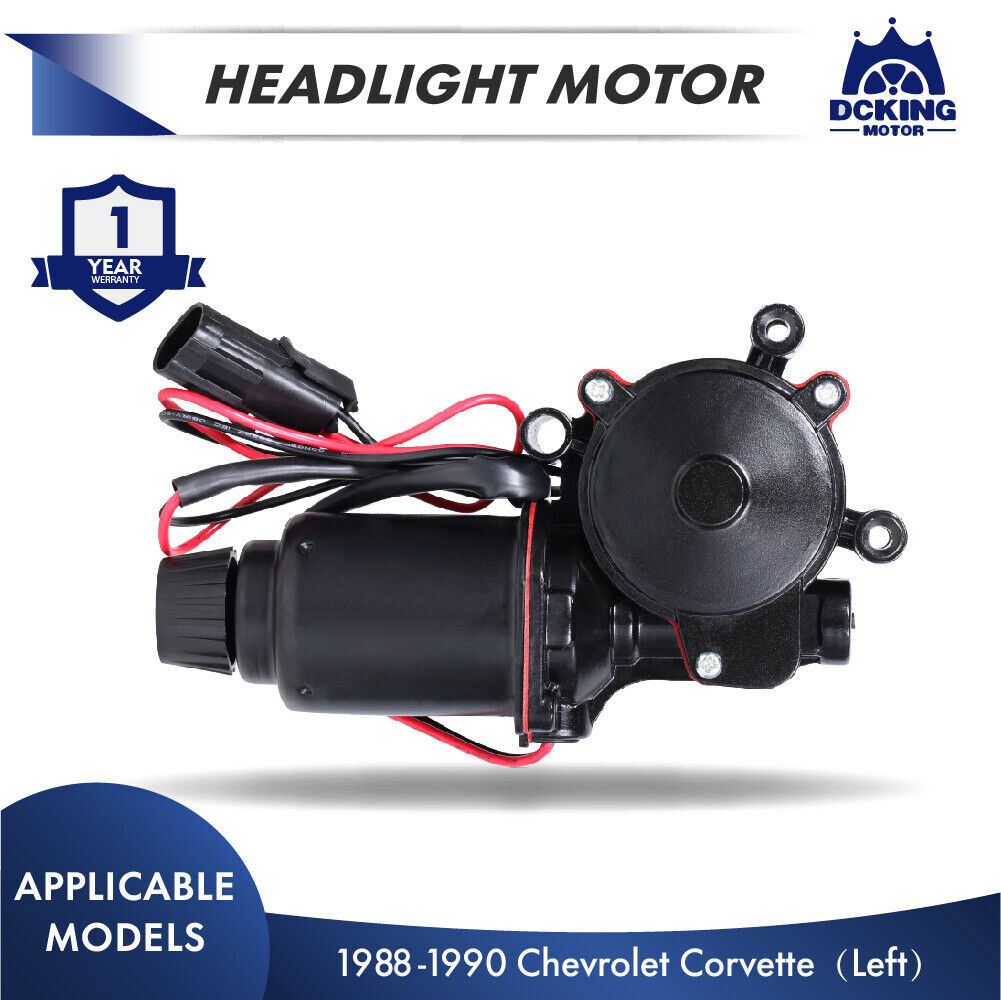 Headlight Motor For Chevrolet Corvette C4 1988-1990 Only 2 Wires Left 16510051