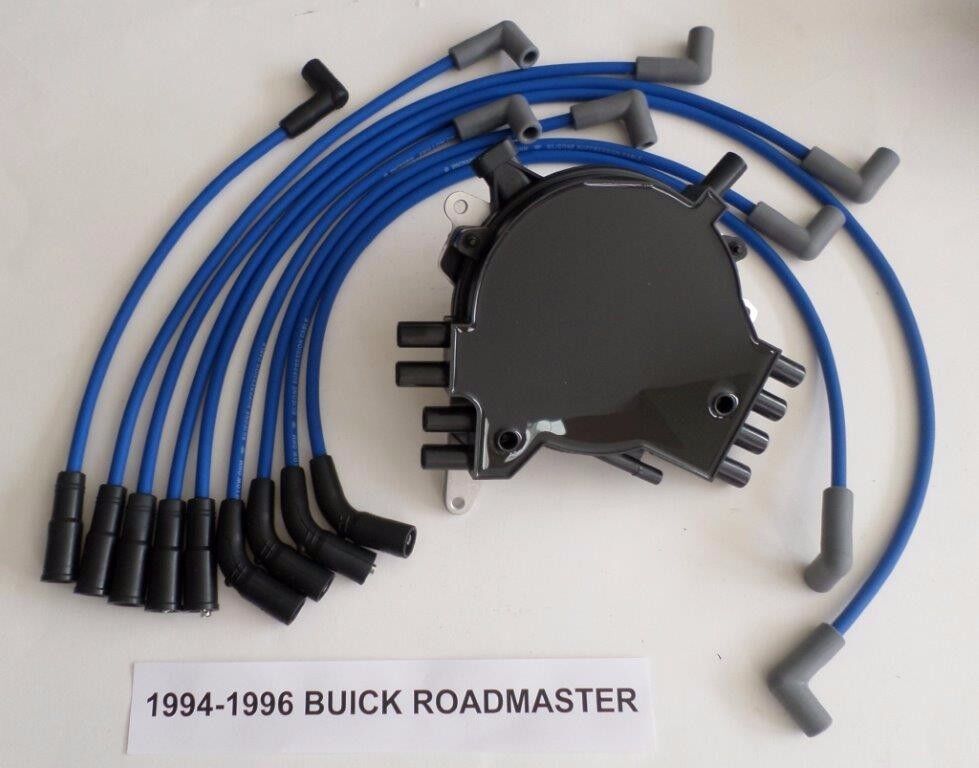BUICK ROADMASTER 1994-1996 LT1 5.7L OPTISPARK Distributor, BLUE Spark Plug Wires