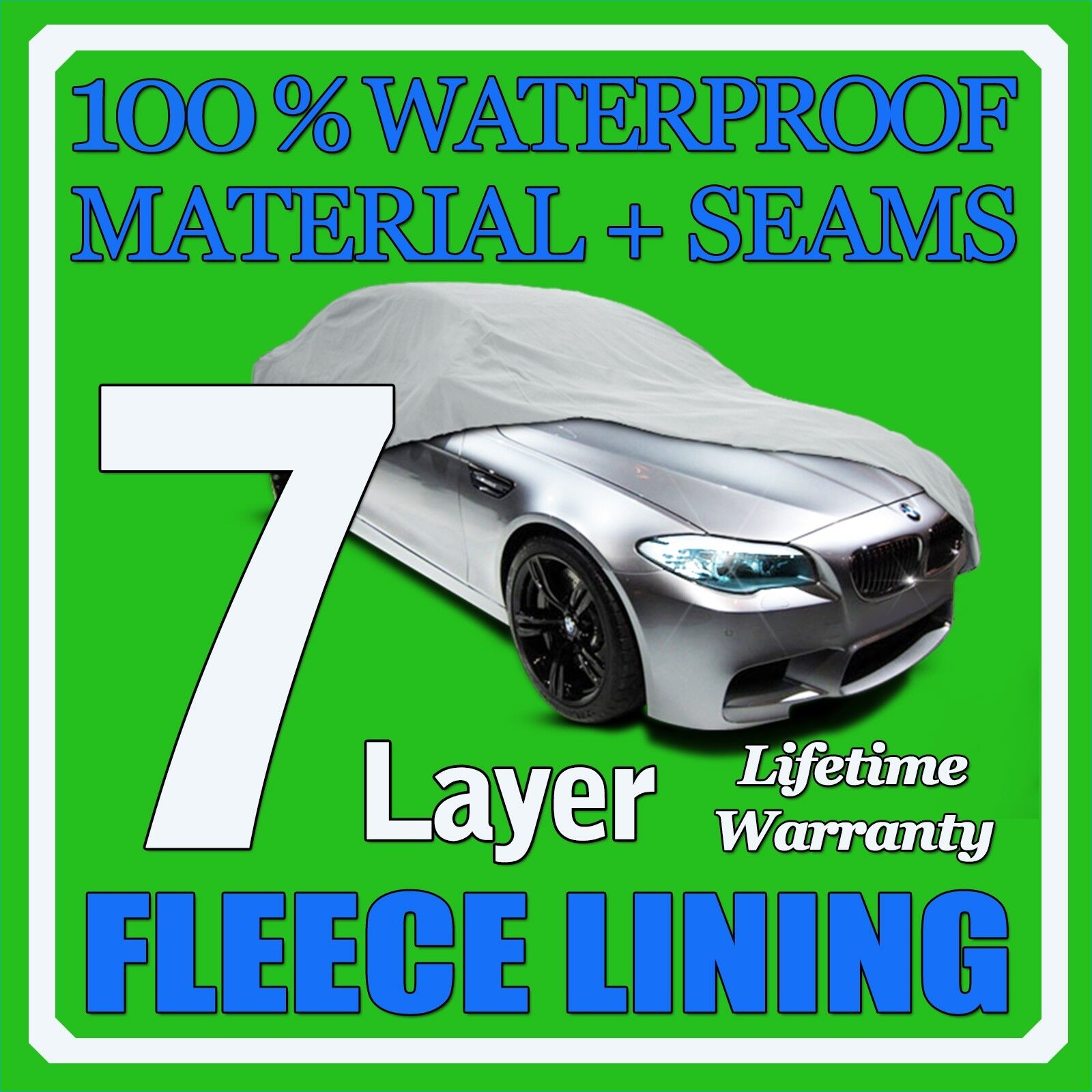 7 Layer Car Cover Breathable Waterproof Layers Outdoor Indoor Fleece Lining Sip7