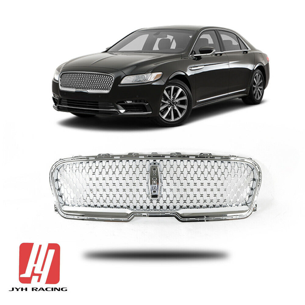 Fits Lincoln Continental Sedan 2017-2020 Front Grille Chrome Without Camera Hole