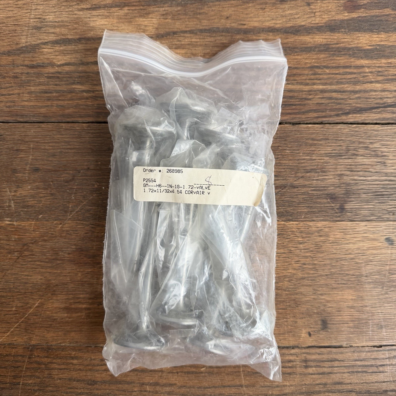 NOS 1965-69 Chevrolet Corvair 140 HP Intake Valves 1.72” Lot of 8 P2554