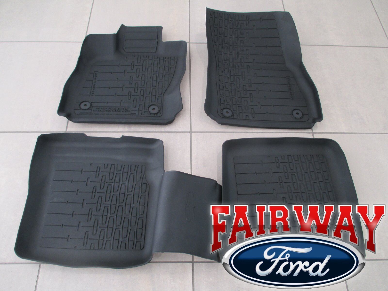 17 thru 20 Lincoln Continental OEM Ford Tray Style Molded Floor Mat Set 4-pc NEW