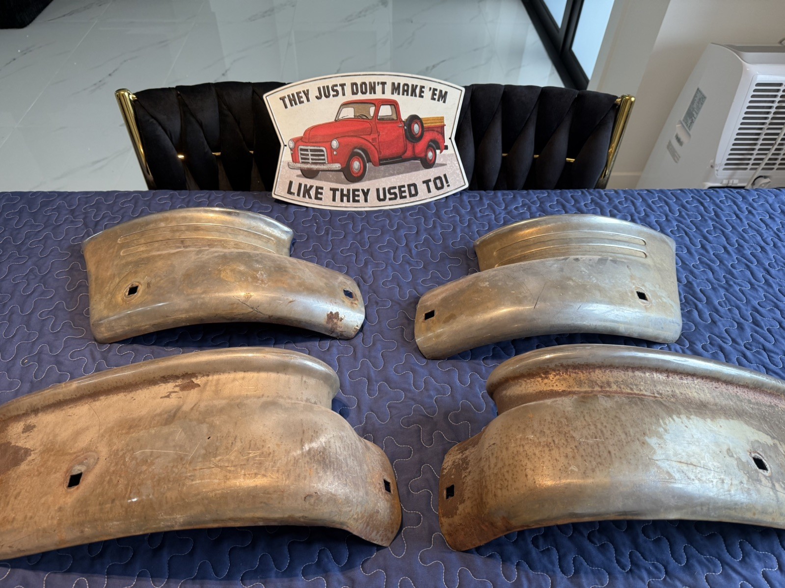 1949 1950 Chevy Car Wrap Around Bumper Guards Set Chevrolet Fleetline GM 49 50 
