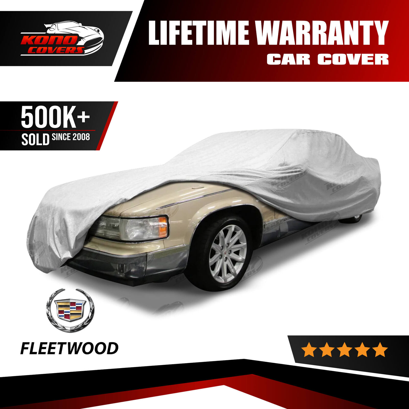 Cadillac Fleetwood 4 Layer Car Cover Fitted Outdoor Water Proof Rain Sun Dust
