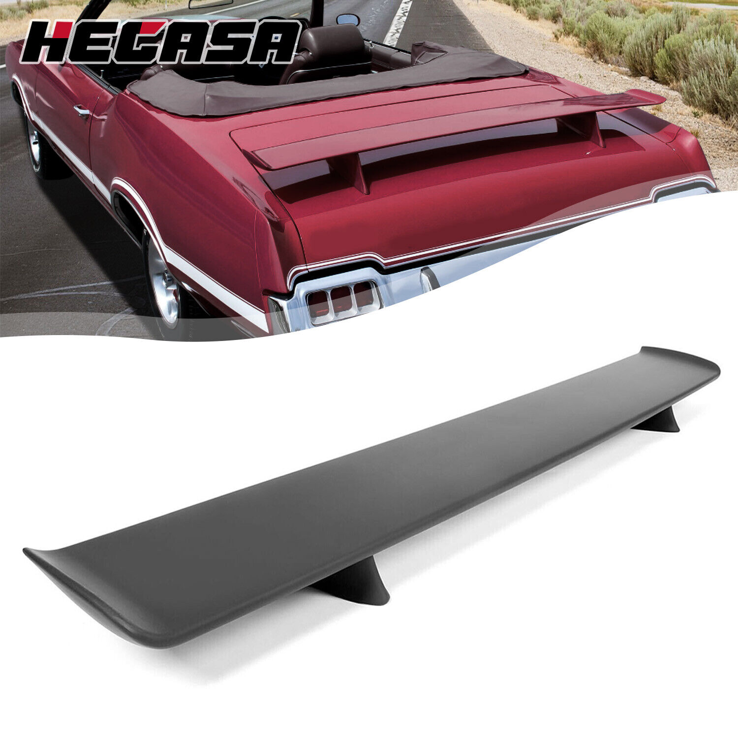 HECASA Rear Trunk Spoiler For 68-72 Oldsmobile Cutlass / 68-71 Oldsmobile 442