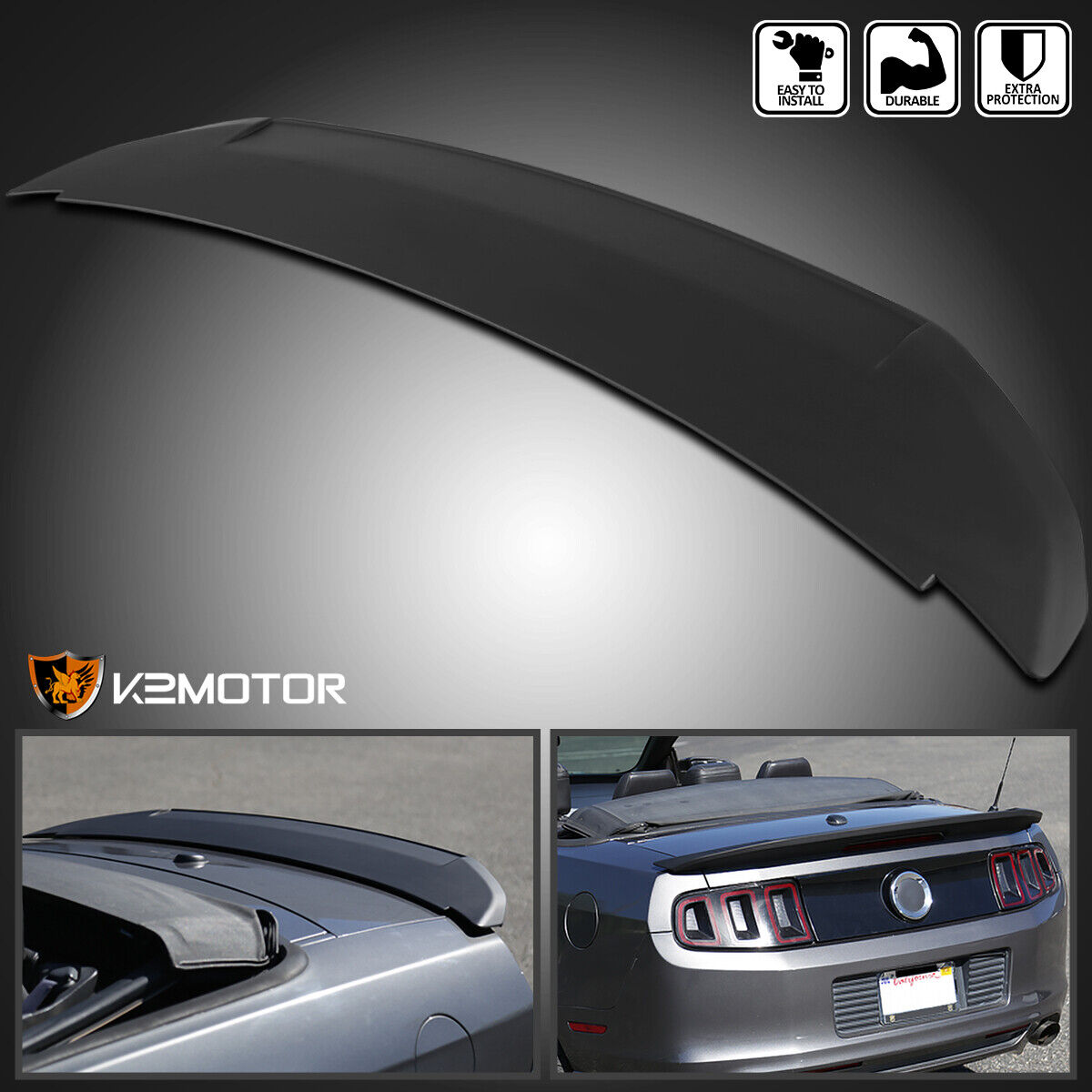 Fits 2010-2014 Ford Mustang Factory Shelby GT500 Style Rear Trunk Spoiler Wing
