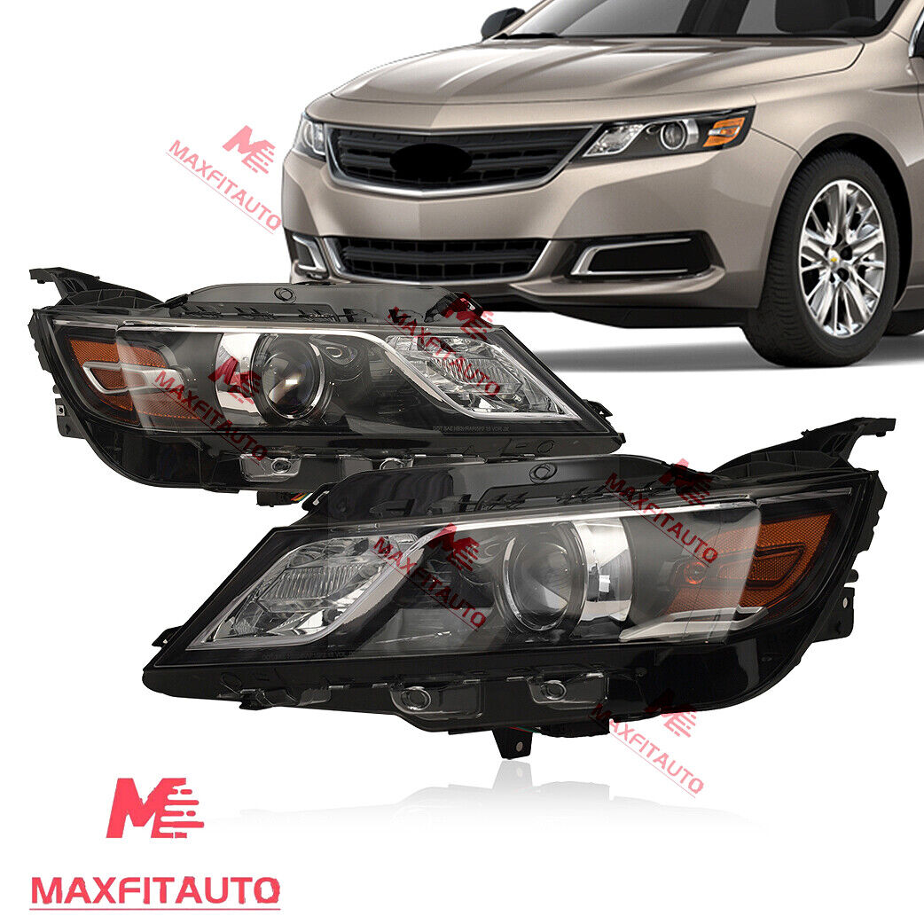 Fits Chevrolet Impala 2015-2020 Halogen Factory Headlights Headlamps Pair 2pcs
