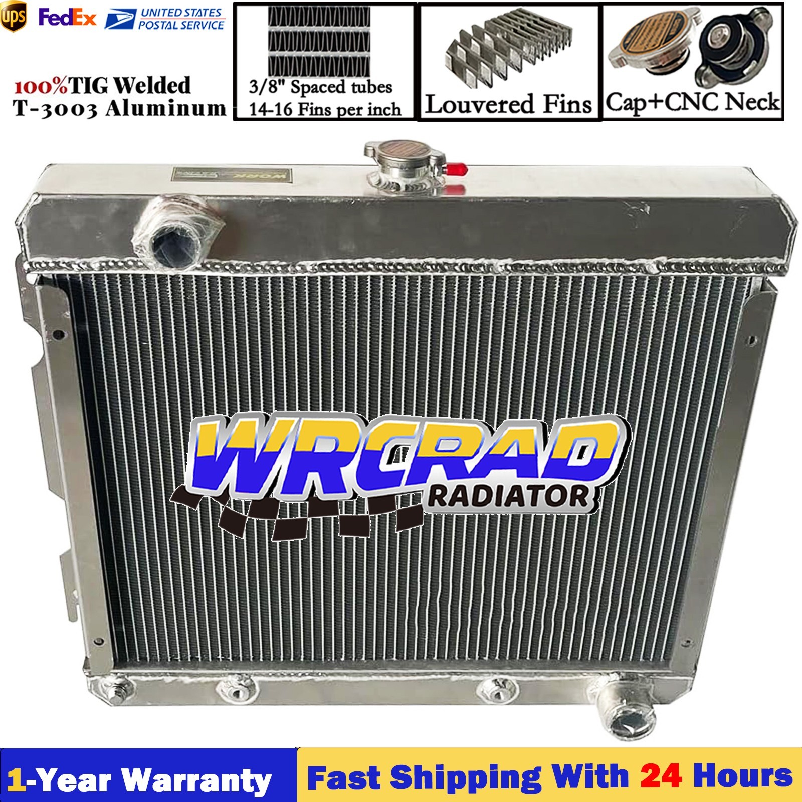 Radiator for 1970-1972 1971 Dodge Dart/ Plymouth Duster Valiant 5.2L V8 Aluminum