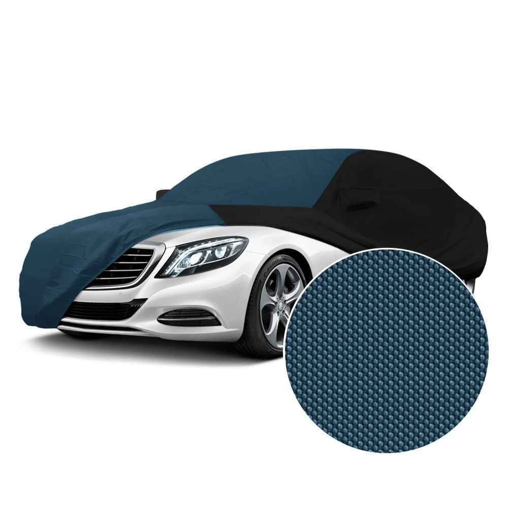 For Cadillac Cimarron 82-88 Stormproof Blue Custom Car Cover w Black Sides