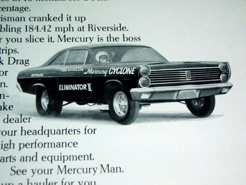 1967 MERCURY CYCLONE/COMET ORIGINAL AD *GT 390 V8/1967/hood/poster/grille/emblem