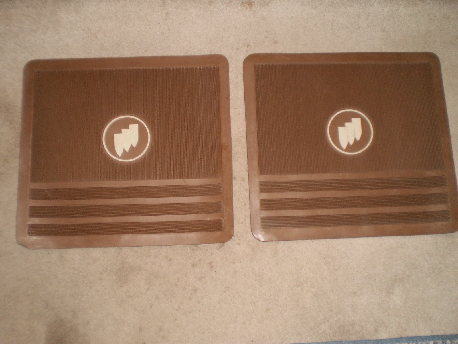 NOS REAR SADDLE FLOOR MATS FOR 1965 - 1972 BUICK GS SKYLARK SPECIAL LESABRE, ETC