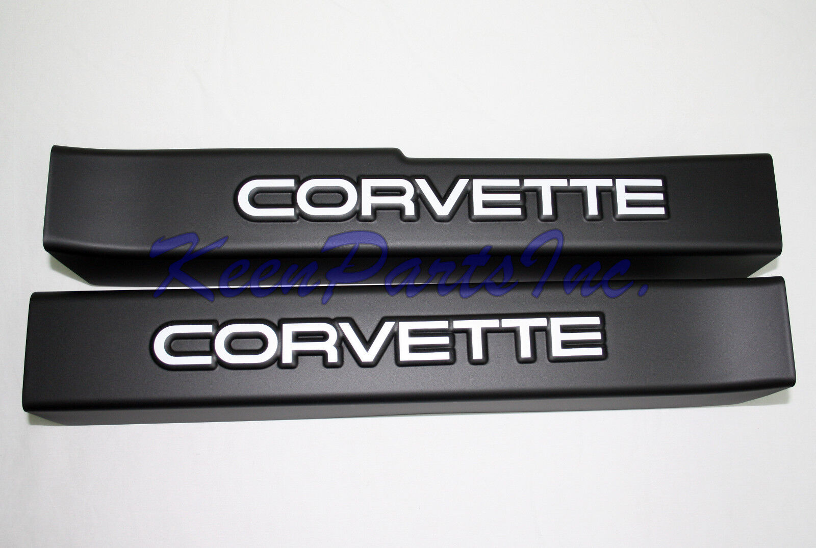 1990-1996 C4 Chevrolet Corvette Door Sill Protectors (Black with White Letters)