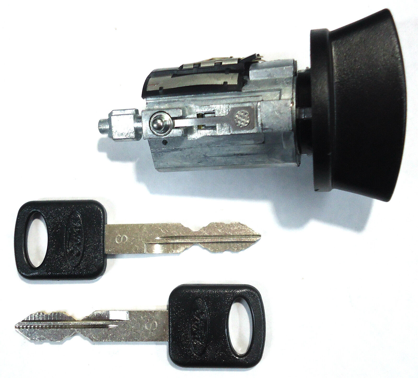 NEW FORD IGNITION SWITCH LOCK CYLINDER WITH 2 FORD OEM LOGO NON-TRANSPONDER KEYS