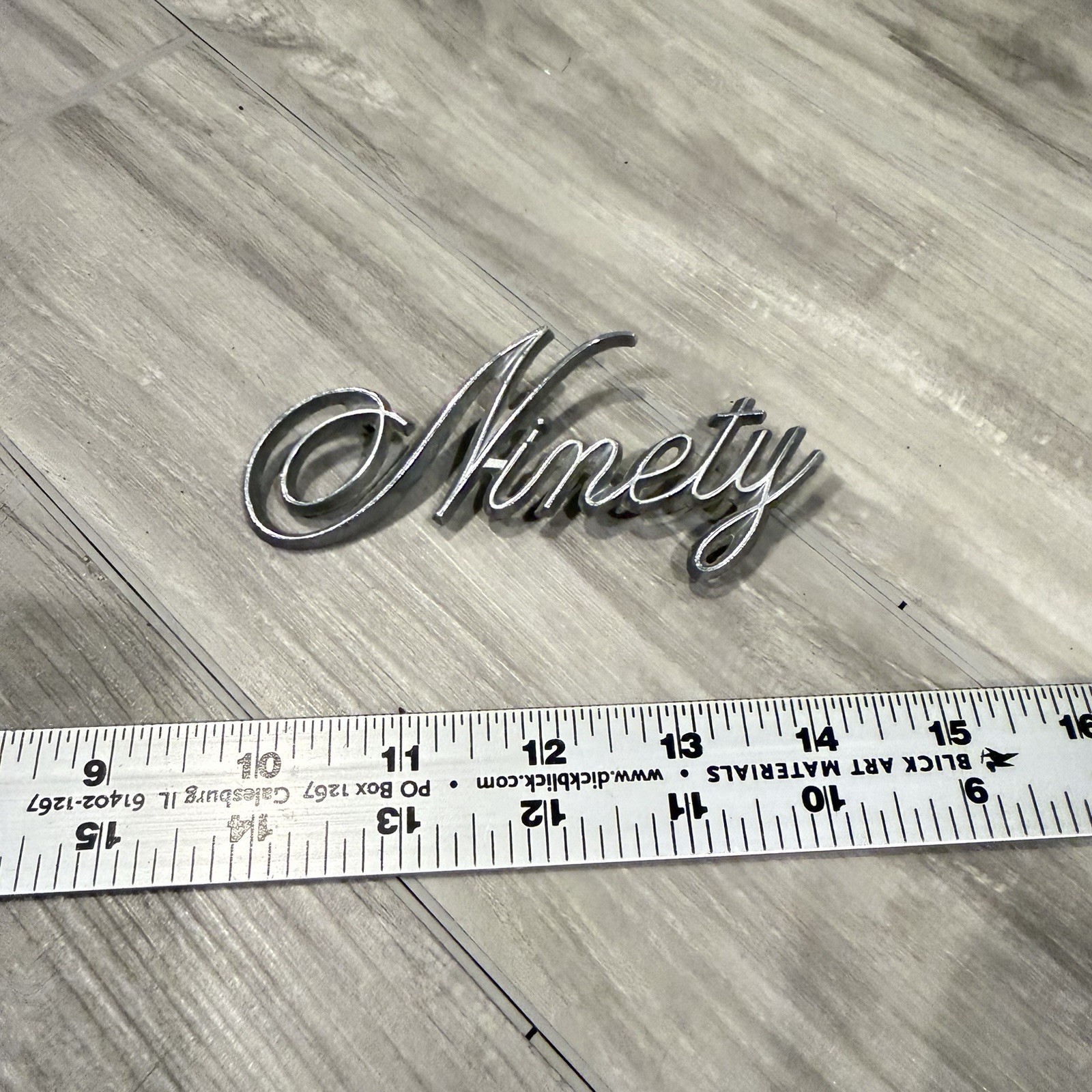 1971-76 Oldsmobile Ninety Eight Script (Ninety only) OEM Emblem Badge Ornament