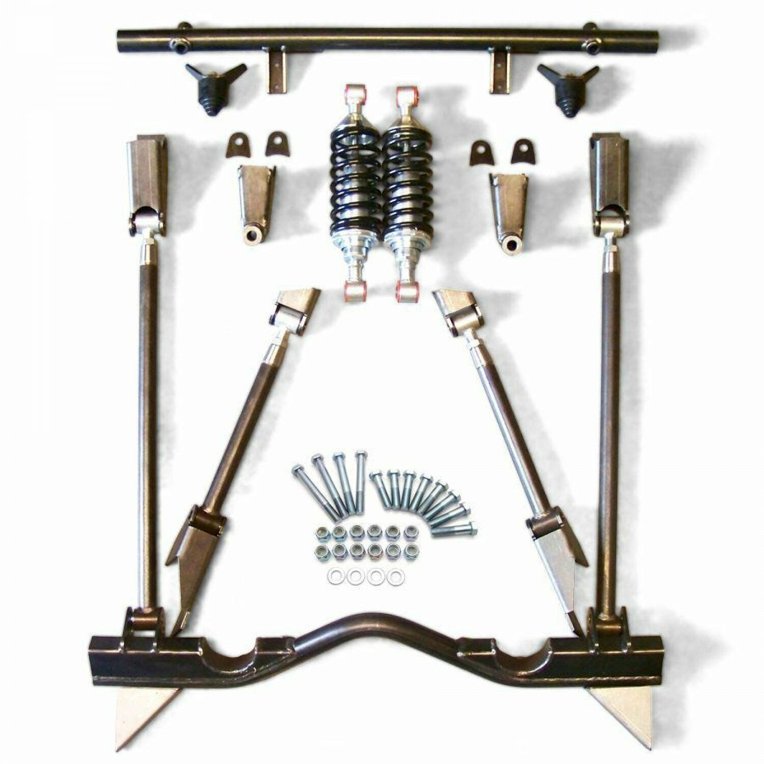 1955-57 Chevy Bel Air Tri-Five Parallel 4 Link Kit + 300lb Rear Coil-over Shocks