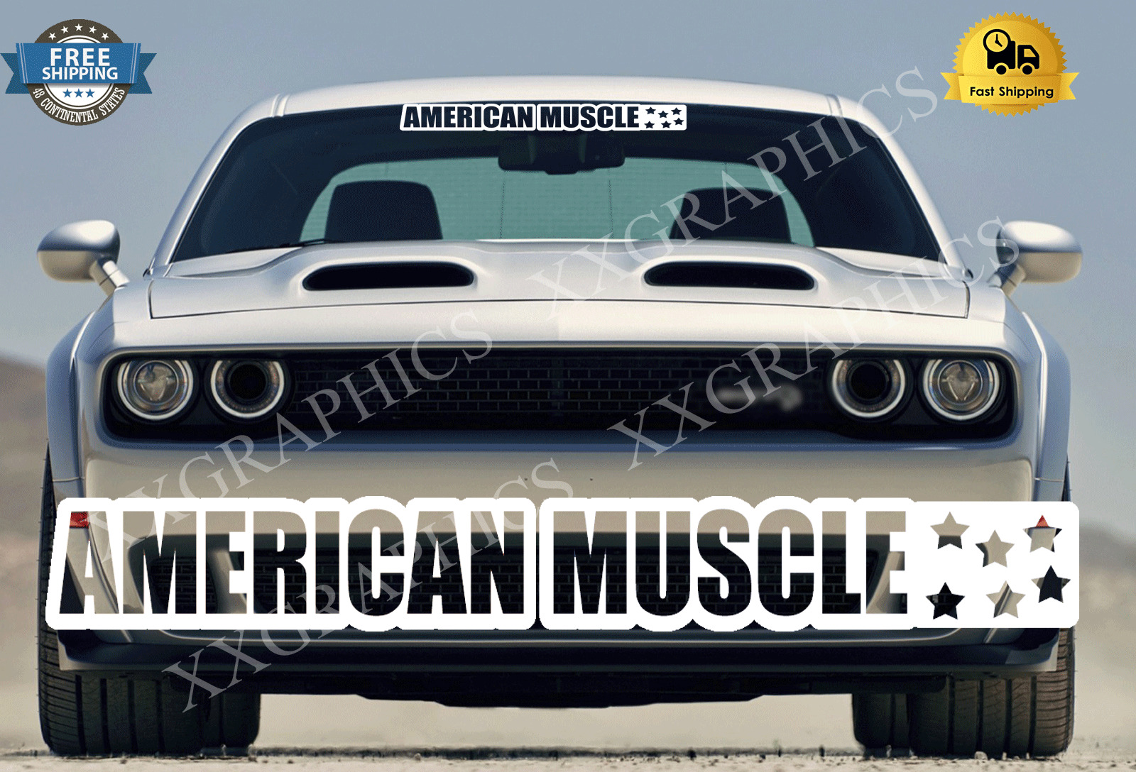 American Muscle Windshield Banner Window Decal Sticker
