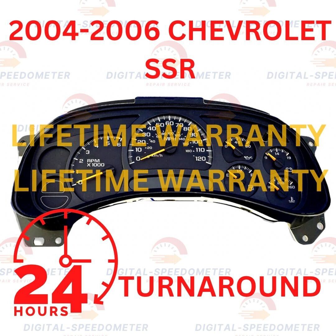 2004-2006 Chevrolet SSR Speedometer CLUSTER Repair Service, 24 HOUR TURNAROUND
