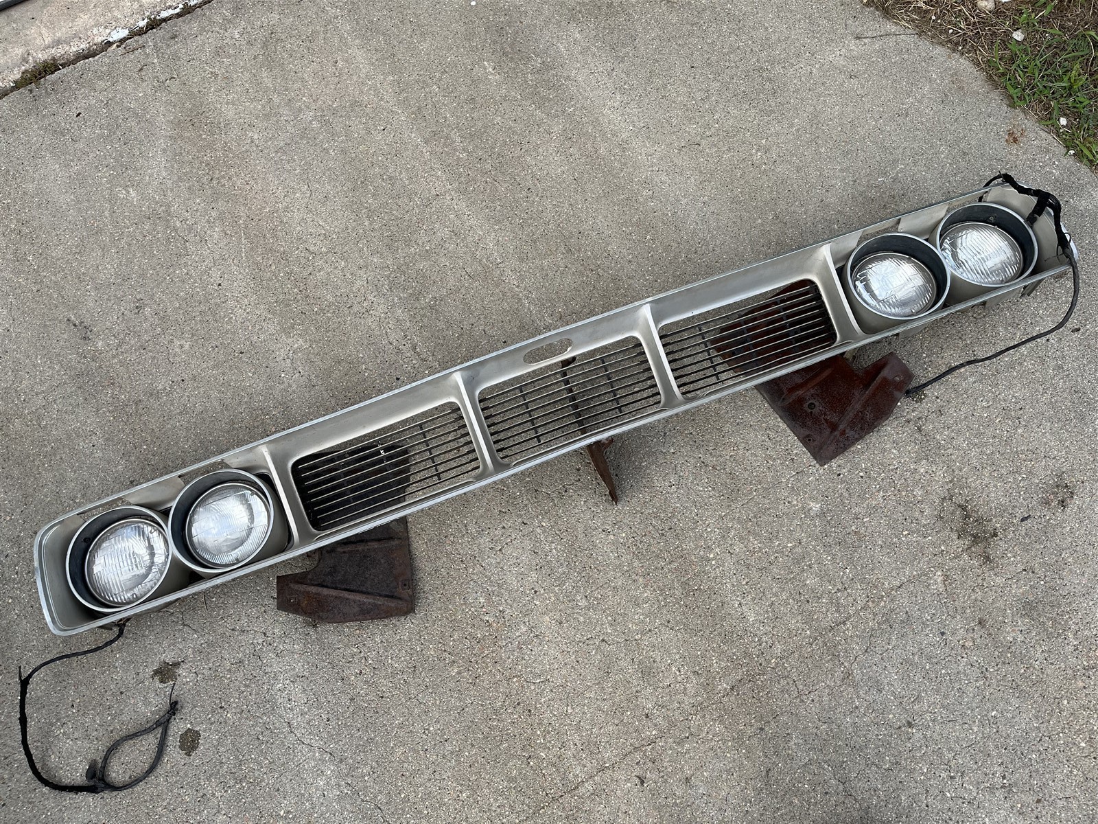 1969 Dodge Polara Monaco Grille Headlight Panel OEM 69 Brackets