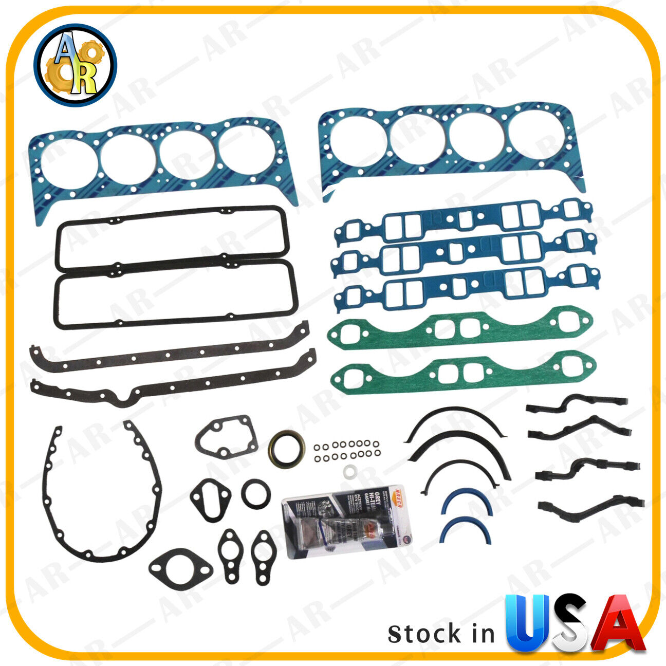Full Engine Gasket Set For Small Block Chevy 283 302 307 327 350 Buick Century