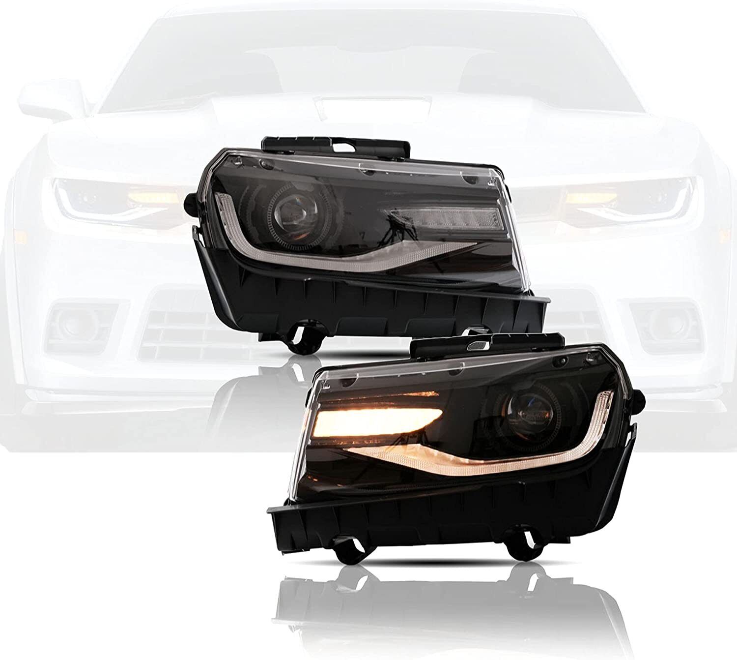 Projector LED Headlights 23398035 Dual Beam Lens For CHEVROLET CAMARO 2014-2015