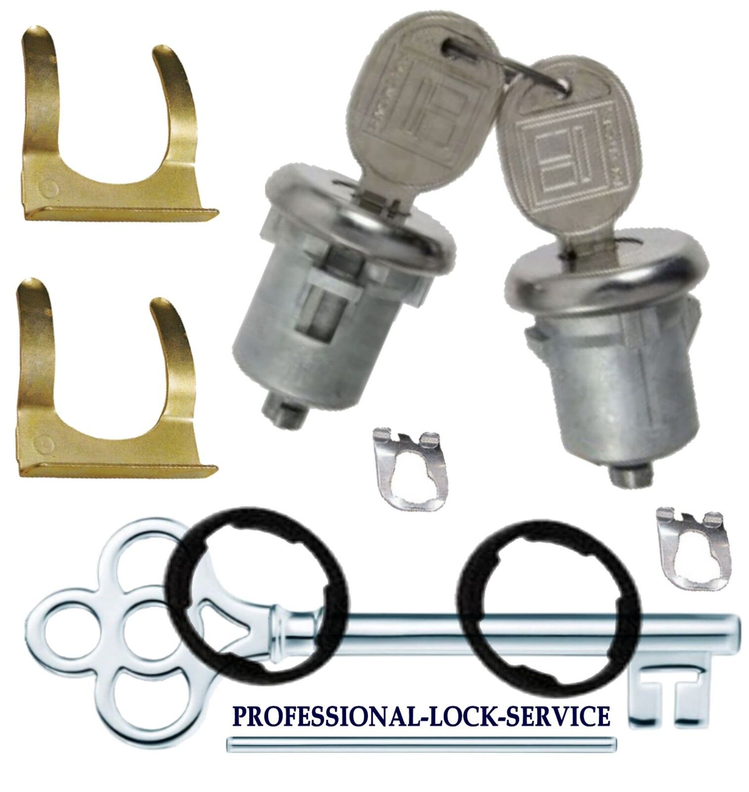 Buick Roadmaster & Wagon 91-96 Door Lock Key Cylinder Pair Tumbler 2 Keys 
