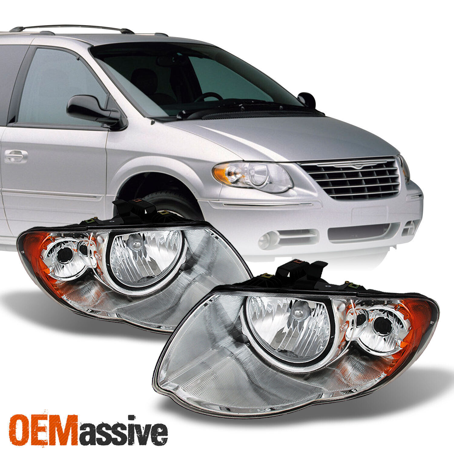 For 2005-2007 Chrysler Town & Country OE Style Headlights Lights Left + Right